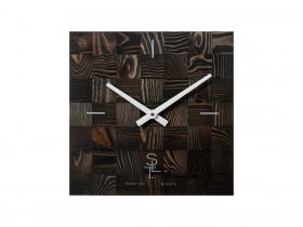 Часы настенные SLT 5195 CHESS BLACK WOOD в Боровом - borovoe.mebel-nsk.ru | фото