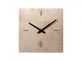 Часы настенные SLT 5196 CHESS WHITE WOOD в Боровом - borovoe.mebel-nsk.ru | фото