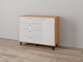 Комод «Катрин-13» (дуб крафт золотой/карбон фарфор) в Боровом - borovoe.mebel-nsk.ru | фото