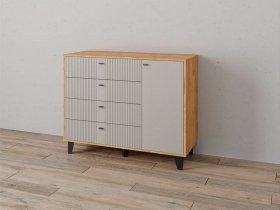 Комод «Катрин-13» (дуб крафт золотой/сантьяго софт) в Боровом - borovoe.mebel-nsk.ru | фото