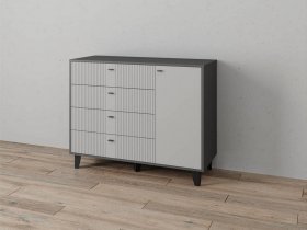 Комод «Катрин-13» (графит/светло-серый) в Боровом - borovoe.mebel-nsk.ru | фото