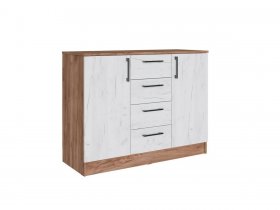 Комод Вегас (дуб крафт табачный/дуб крафт белый) в Боровом - borovoe.mebel-nsk.ru | фото