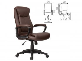 Кресло офисное BRABIX Enter EX-511, коричневое в Боровом - borovoe.mebel-nsk.ru | фото