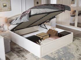 Кровать двуспальная 1,6 м Венеция КРМП-160 с подъемным механизмом в Боровом - borovoe.mebel-nsk.ru | фото
