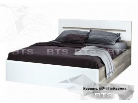 Кровать двуспальная 1,6 м  Наоми КР-11 в Боровом - borovoe.mebel-nsk.ru | фото