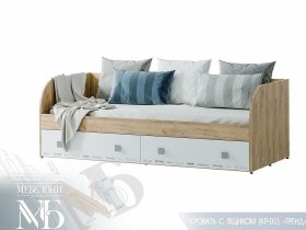 Кровать с ящиками Тренд КР-01 в Боровом - borovoe.mebel-nsk.ru | фото