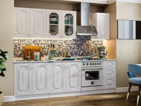 Кухонный гарнитур Лиза-2 (белый) в Боровом - borovoe.mebel-nsk.ru | фото