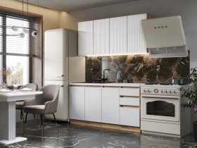 Кухонный гарнитур Ника 1,6 м (белый) в Боровом - borovoe.mebel-nsk.ru | фото