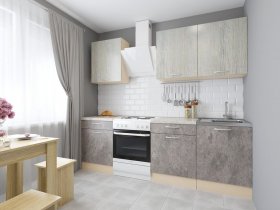 Модульная кухня Йота (пикард/цемент) в Боровом - borovoe.mebel-nsk.ru | фото