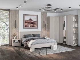Модульная спальня Люмо (кашемир) в Боровом - borovoe.mebel-nsk.ru | фото