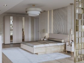 Модульная спальня Одетта (дуб эндгрей/меланж) в Боровом - borovoe.mebel-nsk.ru | фото