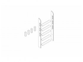 Пакет №10 Прямая лестница и опоры для двухъярусной кровати Соня в Боровом - borovoe.mebel-nsk.ru | фото
