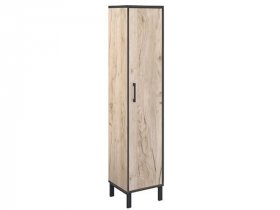 Шкаф-пенал Шк031.0 Гермес лофт (дуб крафт серый) в Боровом - borovoe.mebel-nsk.ru | фото