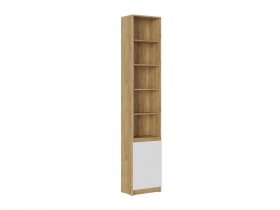 Стеллаж Бостон СЖ-001 (дуб крафт золотой/белый глянец) в Боровом - borovoe.mebel-nsk.ru | фото