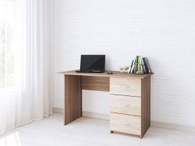 Стол письменный Сити-1 (ясень шимо темный/дуб сонома) в Боровом - borovoe.mebel-nsk.ru | фото