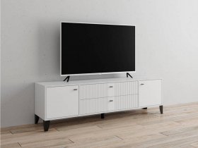 Тумба под ТВ Парус-10 (белый/белый снег) в Боровом - borovoe.mebel-nsk.ru | фото