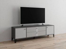 Тумба под ТВ Парус-10 (графит/светло-серый) в Боровом - borovoe.mebel-nsk.ru | фото